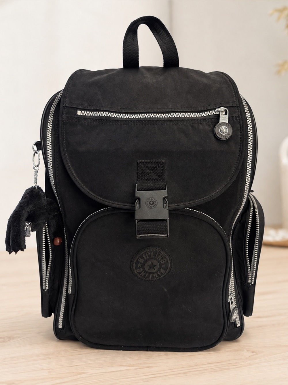 Kipling WL4734 Alcatraz II Black Rolling Travel Backpack